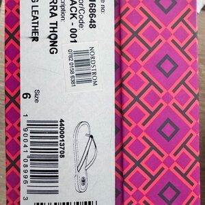 Tory Burch Pink and Purple Geometric Leather Sandals